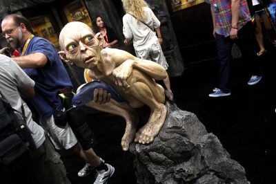 Statue of Gollum with fish at 2012 Comic-Con in San Diego